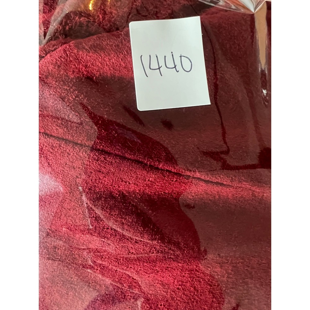 Style & Co. Red Suede Button-Up Jacket - Picture 9 of 9